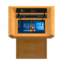 Изглед отгоре на Digital Podium TW23P-A – Интерактивна лекторска катедра с 22" тъч дисплей