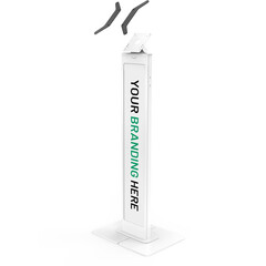Maclocks by Compulocks Brandable Floor Stand for Samsung E-Paper Smart Signage - White