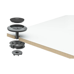 Logitech mic pod mount с пробиване на конферентна маса