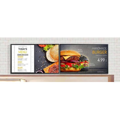 Samsung QM85C - Професионален дисплей 85" за реклама в ресторант