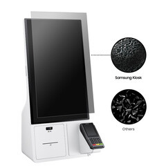 Защита срещу удар на Samsung Kiosk KM24C-5 - дигитален киоск за самообслужване с Windows
