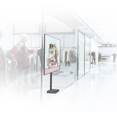 B-Tech BT8577 - Стойка за дигитална табела до 75" с прибираща се основа