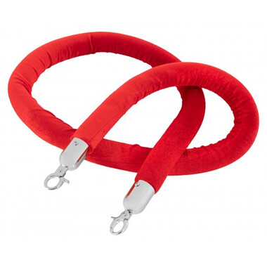 Much & More ограничително въже за колче за преграждане - червен велур