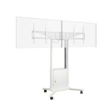 Hagor HP Twin Lift M-DW - Мобилна стойка с моторизирано повдигане за два  дисплея от 46" до 65”
