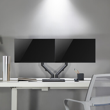 Hagor Easy Flex Dual  - подвижна стойка за два монитора от 17" до 27", наклон и завъртане