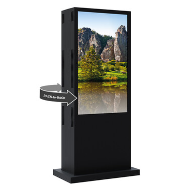 Hagor ScreenOut Pro LG XE4 55″ Back-to-Back - външна тотемна стойка за два дисплея LG XE4 55″