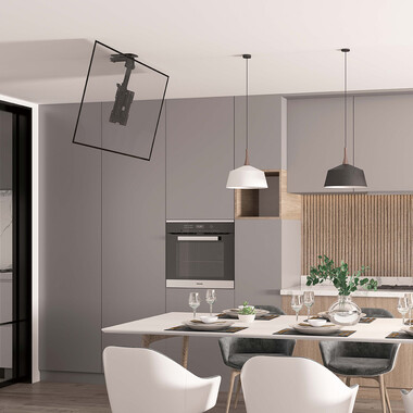 Hagor HP Hide-Flip II - стойка за таван сгъваема за дисплей от 19" до 43"