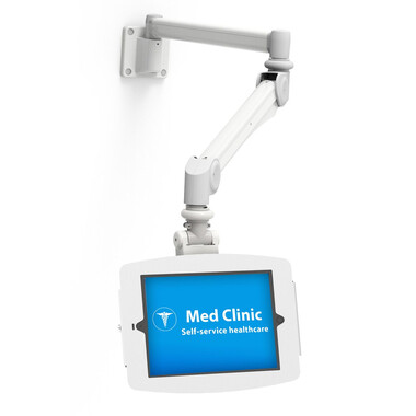 Maclocks Medical Monitor Mount with Extra Long Articulating Arm - Reach