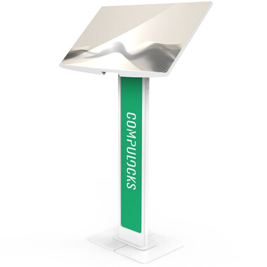 Maclocks by Compulocks Brandable Floor Stand with a Large Base Plate - White - подова стойка за таблет до 32"