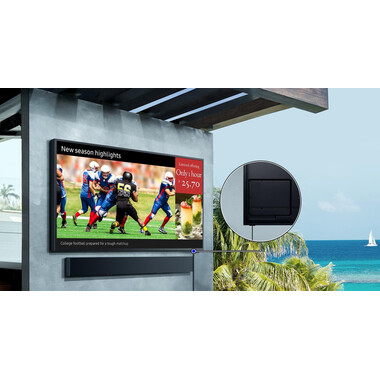 Samsung BH55T outdoor TV  - Бизнес 4K QLED телевизор 55" за инсталация на открито, режим на работа 16/7