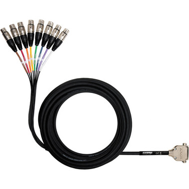 Shure DB25-XLRF - 8-канален DB25 към XLR Женски многожилен кабел