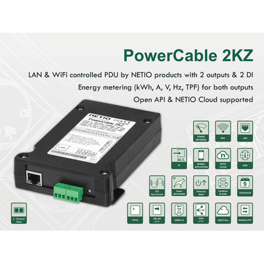 Netio PowerCable 2KZ flat PDU - кабел с Lan  и WiFi връзка
