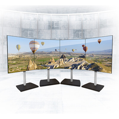 B-Tech BT8376 - Мобилна извита стойка за видеостена