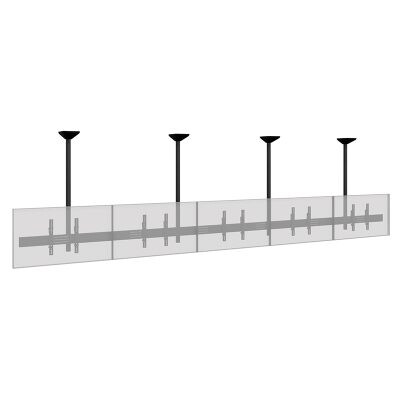 Hagor CPS Menuboard D5L - Менюборд за таван за 5 дисплея от 46" до 65″ пейзаж и наклон