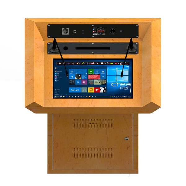 Изглед отгоре на Digital Podium TW23P-A – Интерактивна лекторска катедра с 22" тъч дисплей