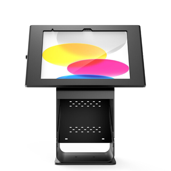 Фронтален изглед на Maclocks Tablet POS Stand with Printer Mount - стойка за POS киоск с монтиран таблет без принтер