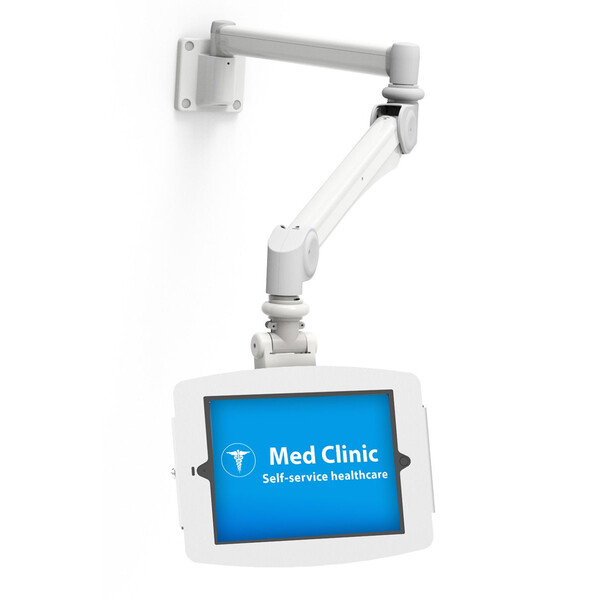 Maclocks Medical Monitor Mount with Extra Long Articulating Arm - Reach