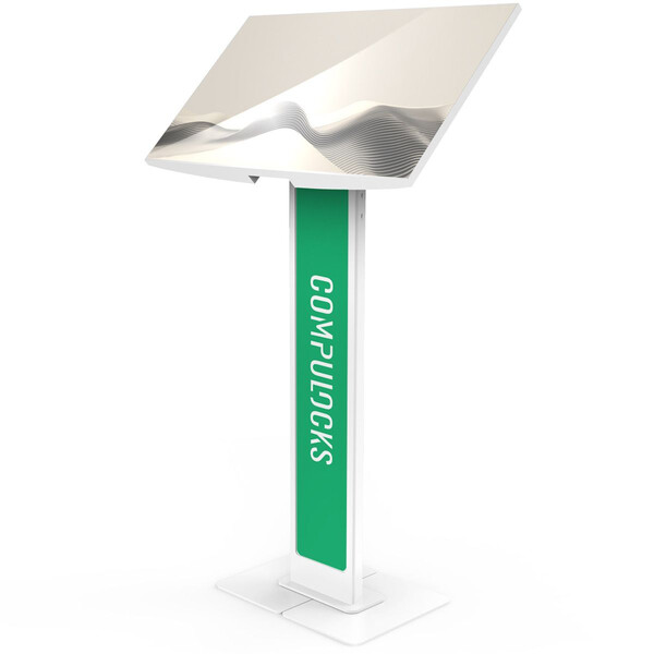 Maclocks by Compulocks Brandable Floor Stand with a Large Base Plate - White