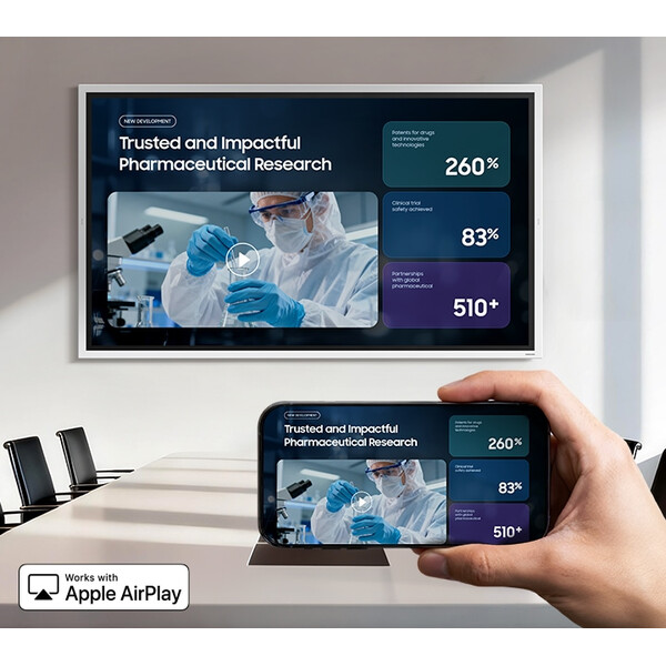 AirPlay 2 и интерактивен дисплей Samsung The Flip WM55FX  -  интерактивен дисплей 55"