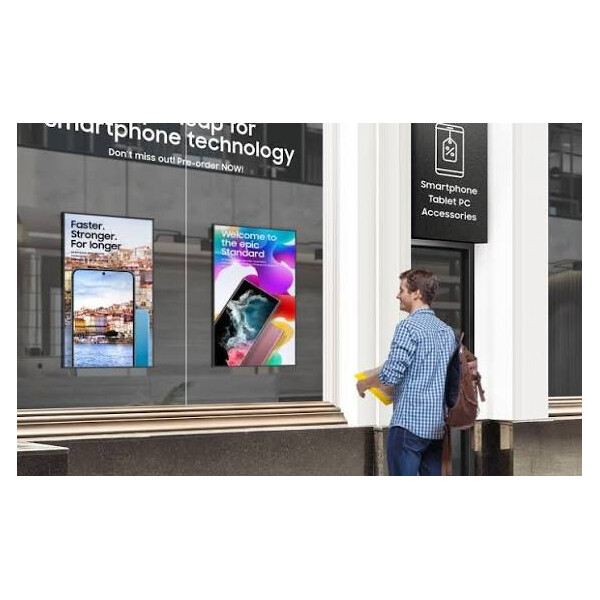 Дигитална реклама на витрина - Samsung OM32DX  - рекламен дисплей за витрина 32"