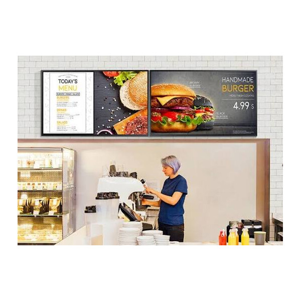 Samsung QB65C - 65" професионален дисплей за меню борд в ресторант